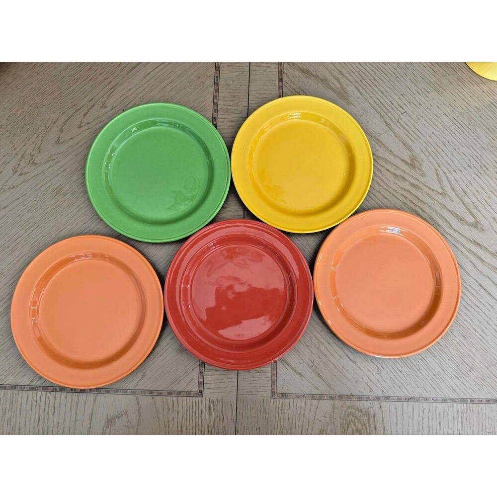 Retro 5 Set of Steelite International Small Multicolor Plates